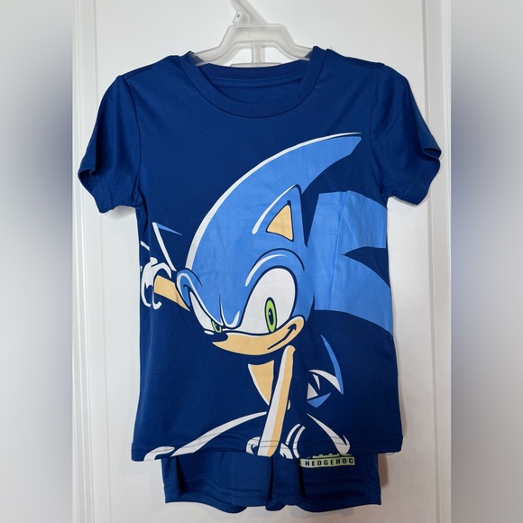 Sonic The Hedgehog Other - Sonic the Hedgehog Blue Kids T-Shirt and matching shorts NWOT